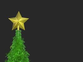 Christmas tree top golden star decoration photo