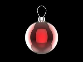 Bright metallic red Christmas tree baulb decoration photo