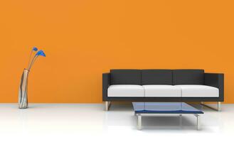 Modern Orange Living Room photo