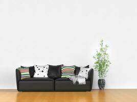 Simple room with modern sofa photo