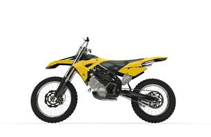 Yellow Dirt Bike Side View photo