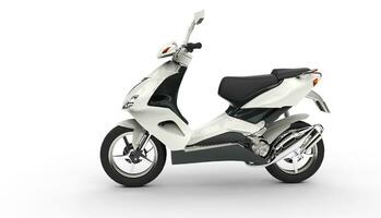 White Scooter Side View photo