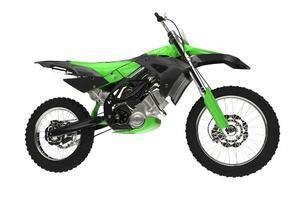 Green Dirt Bike Side View photo