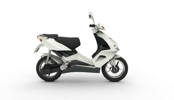 White Scooter Left Side View photo