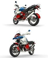 Two Race Bikes - isolated on white background photo