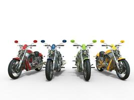 Colorful vintage motorcycles photo