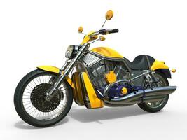 Powerful Yellow Motorcycle photo