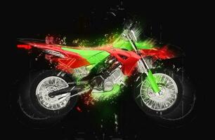 Dirt Bike Glowing photo