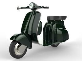 Luxury green motor bike photo