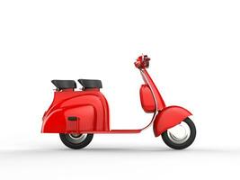 Red scooter - side view photo