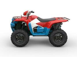 Red white and blue quad bike photo