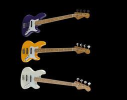 Electric Bass Guitars Set 02 photo