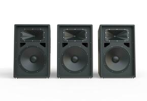 Three big concert speakers photo