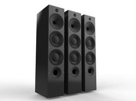 Row of modern speakers photo