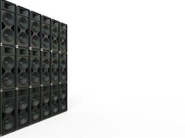 Small wall of horn loudspeakers photo