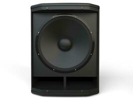 Modern woofer loudspeaker - front view closeup photo