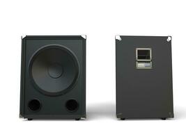 Subwoofer loudspeaker - front and side view photo