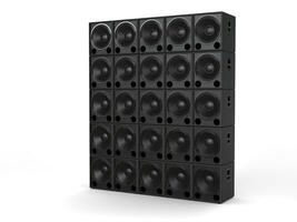 Hifi subwoofer speakers stacked photo