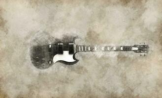 Clásico ilustración de frio difícil rock guitarra foto