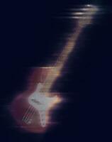 Hologram of hard rock bass guitar photo