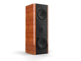 Luxury music speaker with wood side panels - 3D Illustration photo