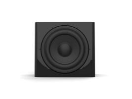 Shiny black sub woofer sound speaker photo