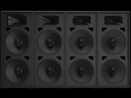 Big concert music loudspeakers with skulls in the center photo