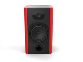 Music mid frequency speaker with red side panels photo