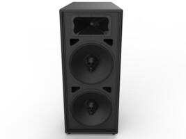 Big tower music loudspeaker with skulls in center photo