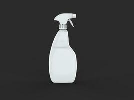 White spray bottle - dark gray background photo