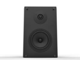 Matte black modern big sub woofer bass music loudspeaker photo