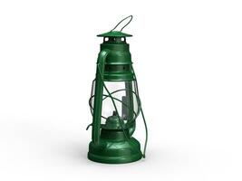 Dark green vintage oil lamp - lantern photo