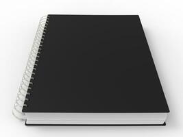 Black and white notebooks with spiral binding - closeup shot photo