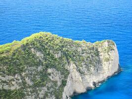 Aerial view of a small peninsula photo