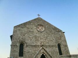 antiguo Roca iglesia, Rodas, Grecia foto