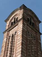 Tall bell tower of the St. Mark's Church, Belgrade photo