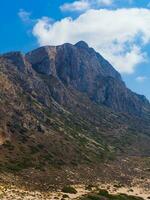 Big rocky hills in Crete, Greece photo