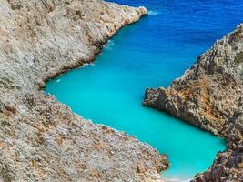 Beautiful Stefanou beach cove - Crete, Greece photo