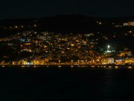 Kavala city centre - night shot photo