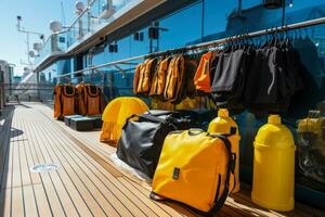 Safety Equipment and Signage on a Cruise Ship photo