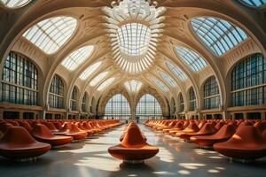 arquitectónico belleza de histórico y moderno tren estaciones foto
