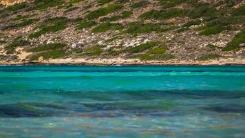 Serene shades of blue water in the sea photo