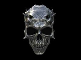 Horned demon heavy metal skull photo