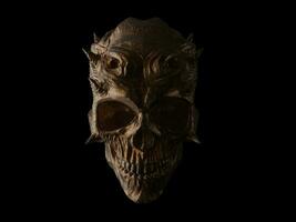 oscuro bronce con cuernos demonio cráneo foto
