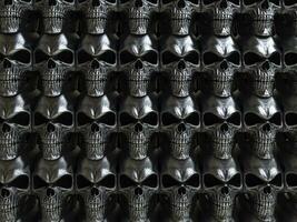 Angry metal skulls - full background photo