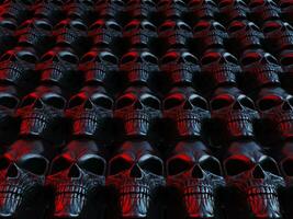 Neon horror heavy metal skulls - full background photo