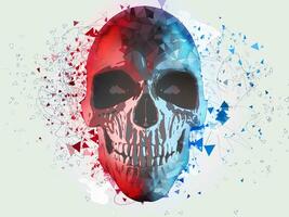 Low poly cell shaded skull photo