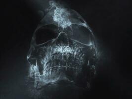 Dark skull made out of smoke photo