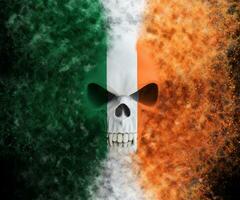 Irish vampire skull - particle FX - 3D Illustration photo