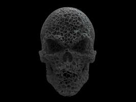 Dark hollowed out skull photo